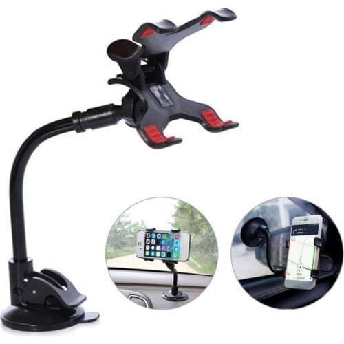 FAST SHIP! Black Car Phone Holder 360 Degrees Universal Smartphone Car Mount Holder Adjustable Phone Mounting Suction Cup Holder