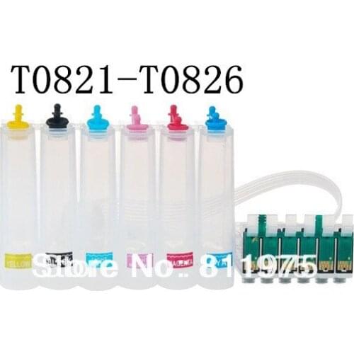 Free chipping ciss for epson T0821-T0826 ink cartridge ciss ink system for epson R290 R270 R390 RX590 RX610 RX690 RX615 Printer