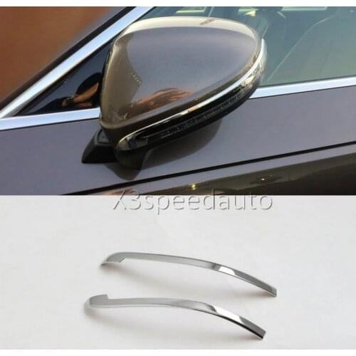 For Audi A4 B9 2016-17 Side Rearview Mirror cover Trim 2pcs Chrome Car-styling