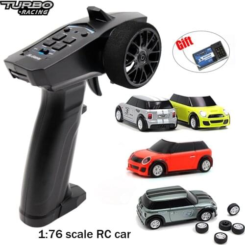 1:76 RC Mini Car Turbo Racing Proportional Race RTR Car with 2.4GHz 91803G-VT Transmitter Children Toys Patent Car New Year Gift