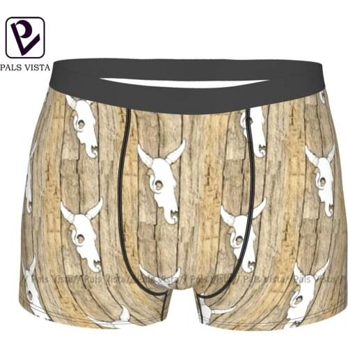 Skull Underwear Pouch Hot Polyester Trunk Design Sexy Men Boxer Brief