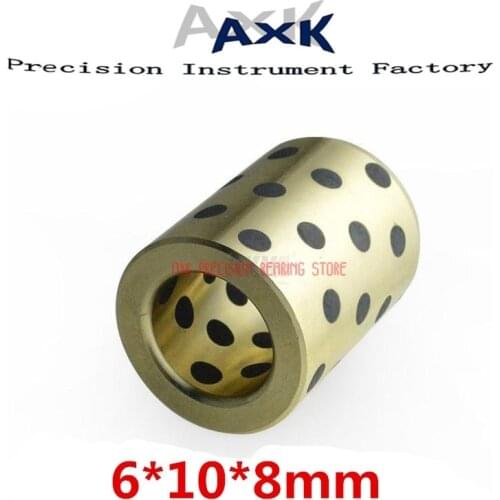 2019 New Rodamientos Rolamentos Thrust Bearing 6x10x8 Mm Linear Graphite Copper Set Bearing Bushing Oil Self-lubricating Jdb