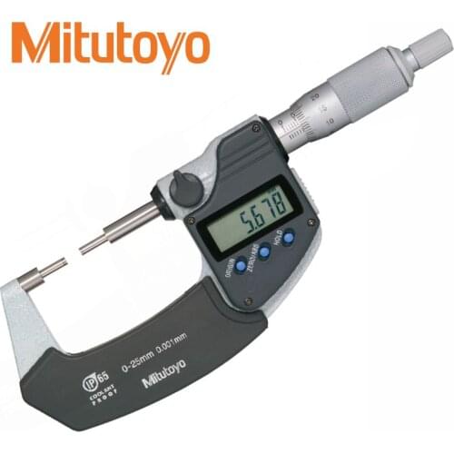 Mitutoyo 331-251-30 SPM-25MX Spline Micrometer, IP65, φ3mm*10mm Spline, 0-25 mm, 0.001 mm Digital Micrometers