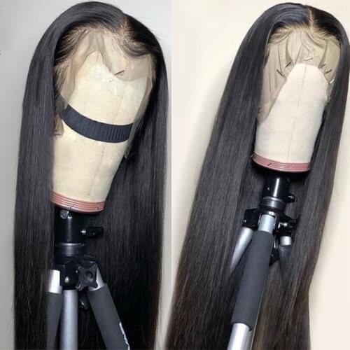Bone Straight Lace Front Human Hair Wigs 13x4 Lace Front Wig For Women 4x4 Lace Closure Wig Peruvian Pre Plucked Bleached Knots