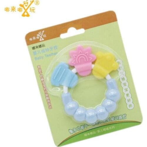 Teether Water injection gutta double color training baby protects teeth