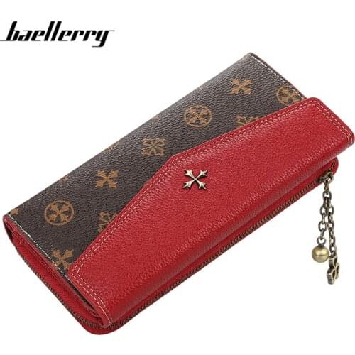 Baellerry Luxury Wallet for Women Long Purse Envelope Clutch Wallets PU Leather Zipper Coin Phone Pocket Money Bag Fashion Purse