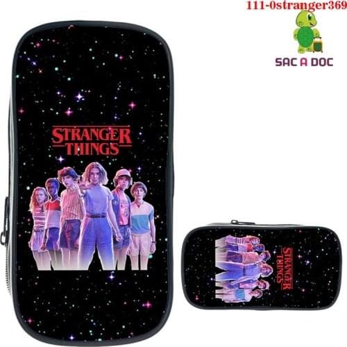 Women Makeup Box Mochila Stranger Things Pencil Case Bag 3d Print Zipper Pencil Box Kpop for Kids School Supplies Cosmetic Bags