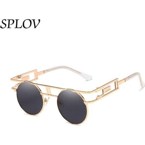 Fashion Round Steampunk Men Sunglasses Women Metal Frame Retro Gothic Design Sun glasses Vintage Shades Stylish Oculos De Sol