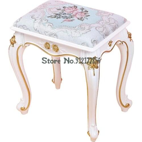 European style makeup stool simple dressing table chair living room coffee table stool low stool nail stool bedroom shoe stool m