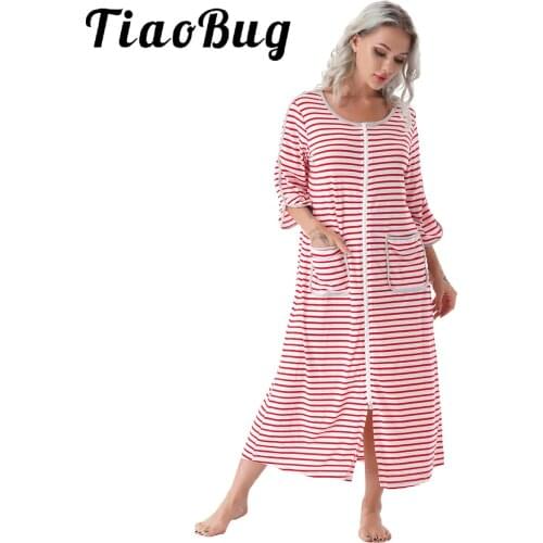 Женские ночные сорочки с рукавами TiaoBug China At AliExpress