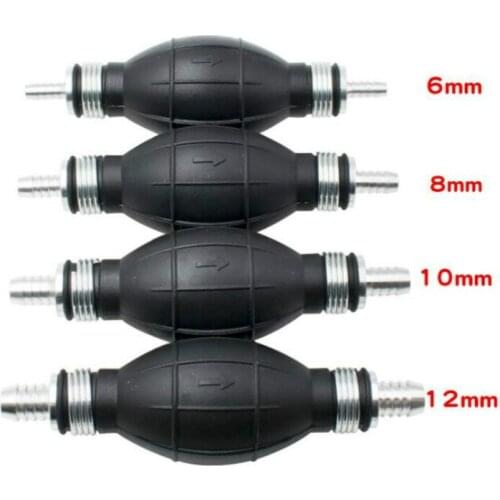 6/8/10/12mm Rubber & Aluminum Alloy Fuel Pump Line Hand Primer Bulb Gas Petrol For Auto Car Boat Marine Outboard