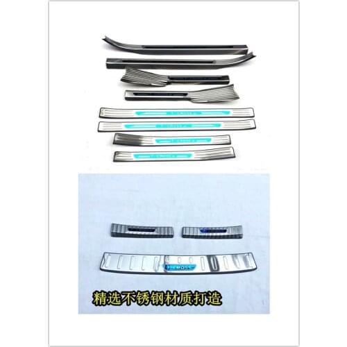 High-quality stainless steel Trunk Tread Plate Trim Scuff Plate/Door Sill Door Sill For Volkswagen TCROSS T-CROSS Car styling