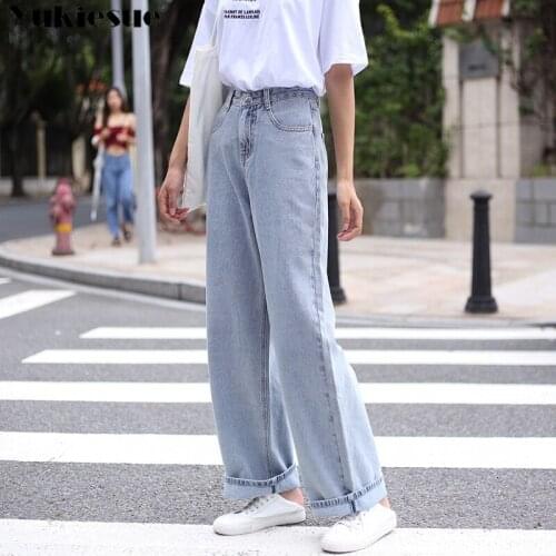 High Waist Jeans Pants Women 2019 Boyfriend Jeans For Women Harajuku Denim harem Pants Ladies Wide Leg Jeans woman Plus size