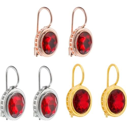 2021 New Rose Gold Color Water Drop Zircon Earrings Korean For Women Fashion Jewelry