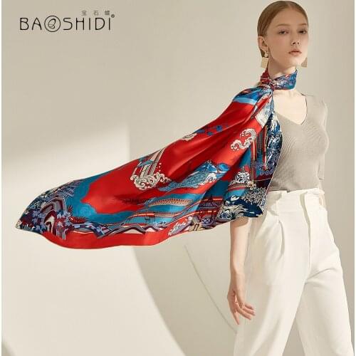 Butterfly scarves women autumn Chinese style silk shawl Hangzhou silk scarves overseas gift / mountain and sea boating