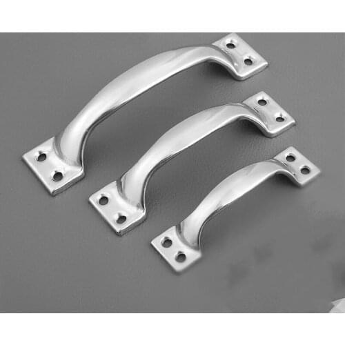 10pcs Door Handles Simple Stainless Steel Door Hardware Cupboard Window Handle S/M/L 3 Size Door Handles Accessory Tools E11985