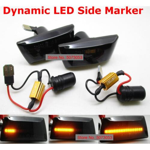 2pcs Dynamic LED Side Marker Turn Signal Light Sequential Blinker For Chevrolet Cruze Opel Insignia Astra H Zafira B Corsa D