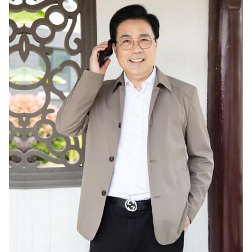 2020 New Middle-aged Male Jacket Spring And Autumn Lap Dad Installed In The Elderly Mens Jackets Thin Coat