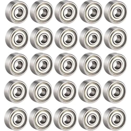 25Pcs 608 ZZ Ball Bearings, 608Zz Metal Double Shielded Miniature Deep Groove Skateboard Ball Bearings (8mm x 22mm x 7mm)