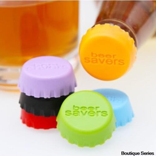 6 pcs Reusable Silicone Bottle Caps Beer Bottle Caps Utility Bottle Caps Kitchen Supplies