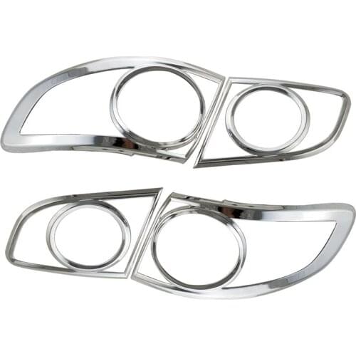 Car 4Pcs Tail Light Cover Rear Lamp Protect Frame for Hyundai Santafe Santa Fe 2008 2009 2010