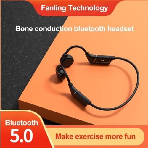 V12 Bone Conduction Headphones Wireless Bluetooth 5.0 Earphone Stereo Sport Waterproof Headset NFC Hands Free With Microphone