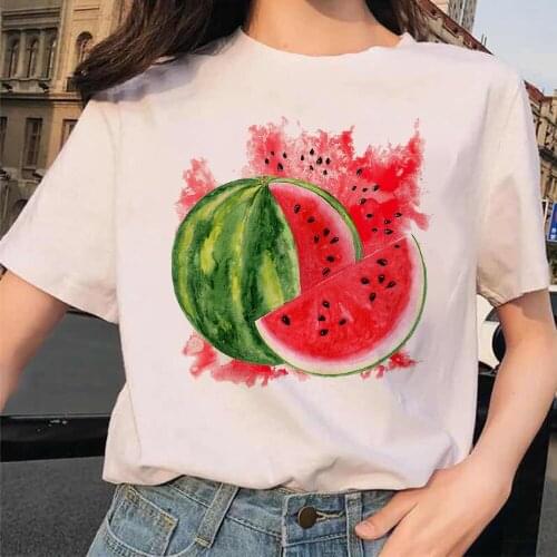 Summer Comfy T Shirts Big Watermelon Printed Tshirt Harajcku Modern Y2k Fashion Personalized Popular Creative Clothing Female