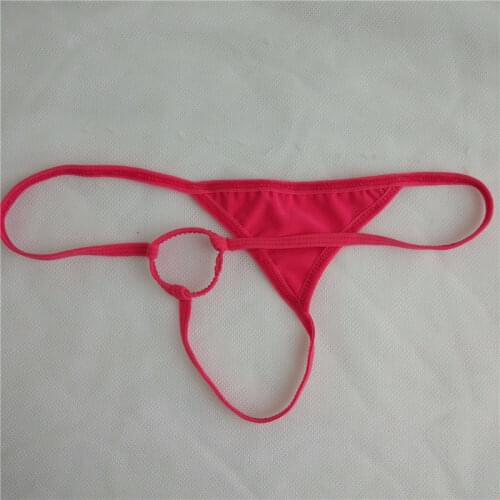 Mens panties sexy underwear men underpants gay micro Thongs tanga g string jockstrap Fun Solid color Mini Hollow out Round hole