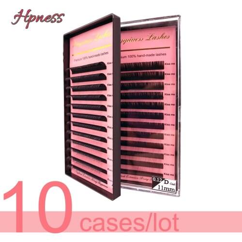 Eye Lash Extension Individual Eyelash Silk Mink Lashes Extension 10 Trays/Lot Classic Soft Lashes All Sizes HPNESS