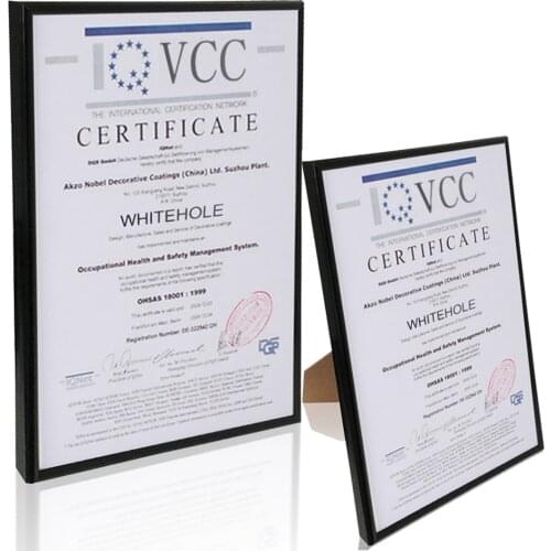 Desktop Metal Photo Frame Black Silver Picture Frame 9x13 13x18 21x30cm Pleix Glass Inside Classic Minimalist Certificate Frame