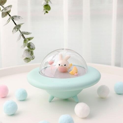 LazyChild Rabbit Night LED Rechargeable Childrens Bedroom Bedside Lamp USB Creative Music Remote Control Atmosphere Light