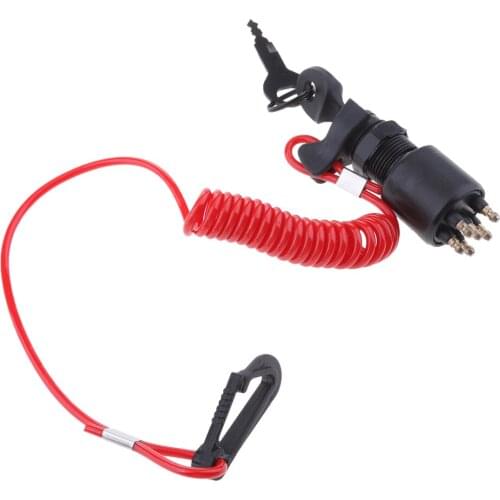 Ignition Switch & Key Assembly With Lanyard for Johnson Evinrude 40-200HP