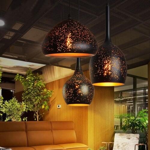Rust pendant light Nordic loft retro Cafe Bar Lamp Iron single head bar restaurant industrial wind ZCL