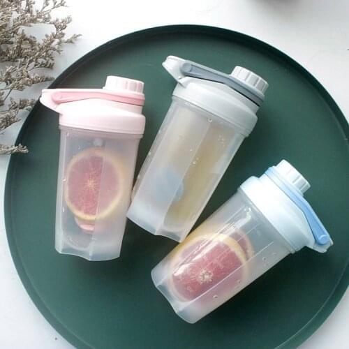 500ml Shaker Water Bottle For Whey Protein Powder Gym Sport With Stirring Ball Leak Proof Lid BPA Free Portable Plastic Kettle