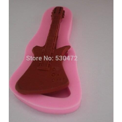 Guitar shape Silicone Cake Mold handemade soap mould kitchenTools