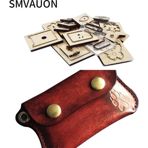 SMVAUON Wooden Die Cutting Diy Short Snap On Storage Bag Pocket Dies Fille Scrapbooking Suitable For Die-cutting Machines