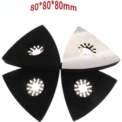 80*80*80mm Triangle Stainless Steel Woodworking Polishing Disc Self-adhesive Disc Woodworking Tools Accessories