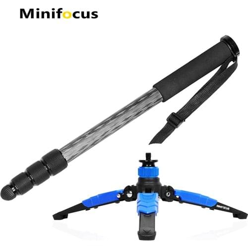 Extendable Carbon Fiber Monopod with Removable Foldable Tripod Support Base 4-Section Leg for DSLR Cameras Camcorder Dji Gimbal