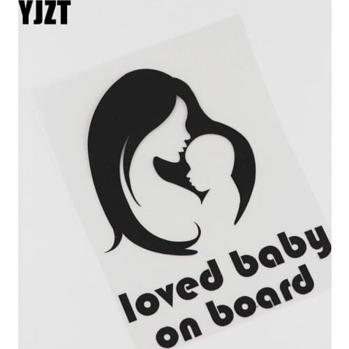 YJZT 12.1CM*16.8CM Car Sticker Loved Baby on Board Safety Vinyl Decoration 13C-0047