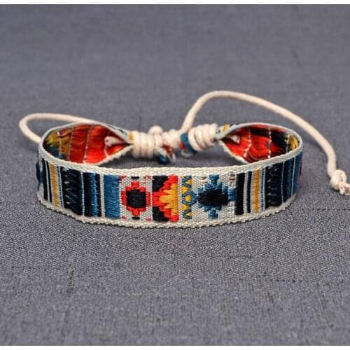 1PC Bohemia Style Weave Rope Friendship Bracelets For Women Men Cotton Handmade Charm Bracelet & Bangles Ethnic Jewelry Gifts