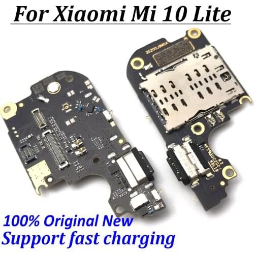 100% Original New For Xiaomi Mi10 Lite Dock Connector Micro USB Charger Charging Port Flex Cable Micro For Xiaomi Mi 10 Lite