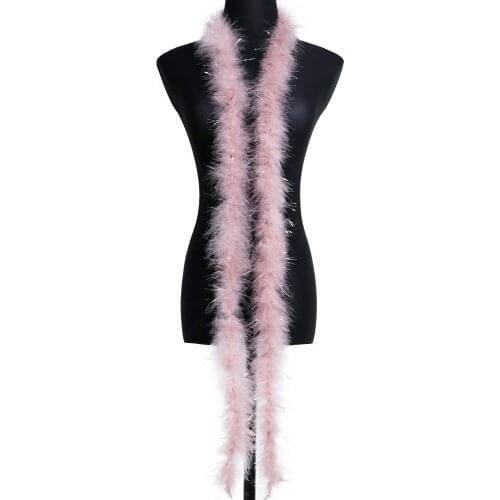 13g Gold/Silver Wire Marabou Turkey Feathers Boa Decoration for Party Wedding Cloth Dress Shawl Skirt Craft Plumes Accessory