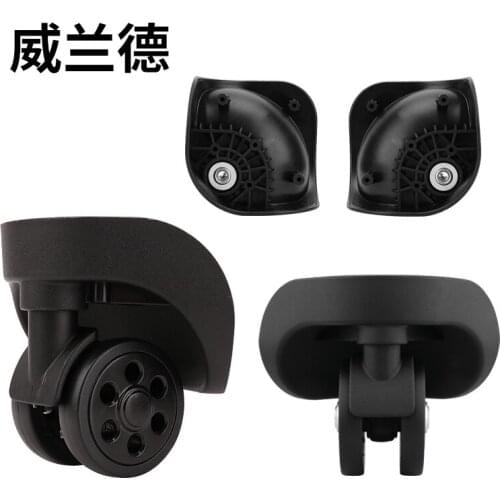 Suitcase Casters Makeup Trolley Universal Wheel Replacement Mute Trolley Case Repair Universal Wheel Caster Luggage Black Wheels