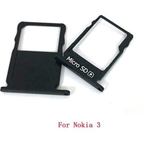 For Nokia 3 Sim Card Tray Holder Socket SD Slot Repalcement Part 1Set