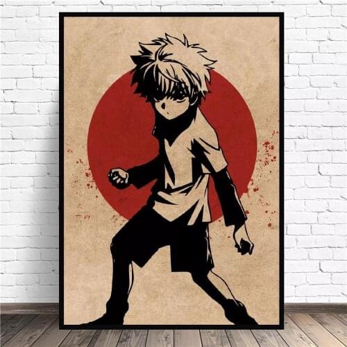 Home Decorative Canvas HD Killua Zoldyck HxH Anime Prints Japan Man Paintings Modular Pictures Wall Art Canvas Poster Artwork F
