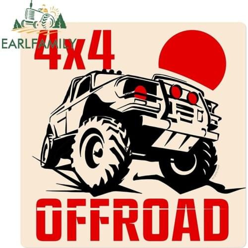 EARLFAMILY 13cm x 13cm Funny 4x4 Off Road Car Travel Vinyl Window Trunk Decal Poster Laptop Trolley Case Motorcycle Car Sticker