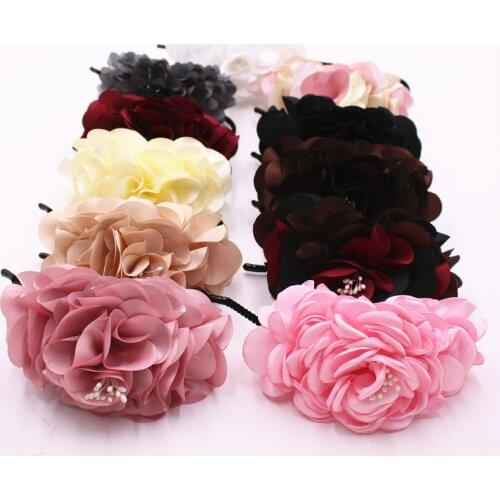 Boutique Girls&Women Beautiful Flower Grace Hair Bands Kids Headbands Children Wide Hair Hoop Tiara Hair Accessories