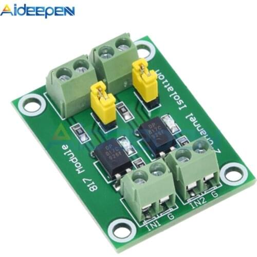 PC817 2 4 Channel Optocoupler Isolation Board Voltage Converter Adapter Module 3.6-30V Driver Photoelectric Isolated Module