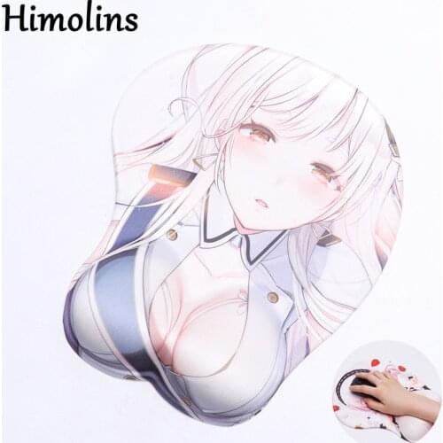 Himolins 3D Anime Sexy Mouse Pad Kawai Desk Mat With Wrist Rest Support Cute Gaming Mousepad for Keyboard Computer Laptop