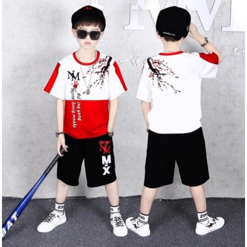 Baby Boy Clothing Sets Shirt + Shorts 2020 Summer Childrens Clothes Boys Fashion Sports Clothing Suit Hiphop 5 6 8 10 12 years